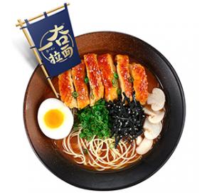 Japanese style soy sauce dolphin bone pulled noodles self heated noodles